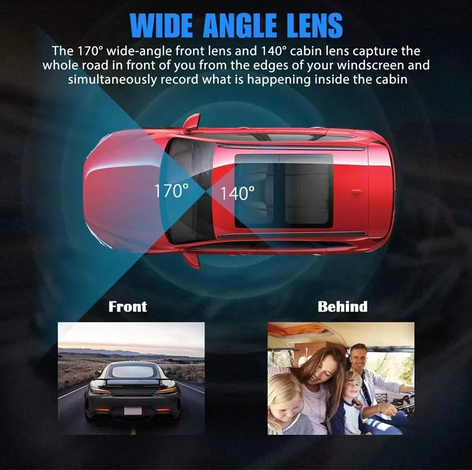 3 Camera Lens Car DVR 3-Channel Dash Cam HD 1080P Dash Camera Dual Lens Dashcam Video Recorder Black Box dash camera car dvr
