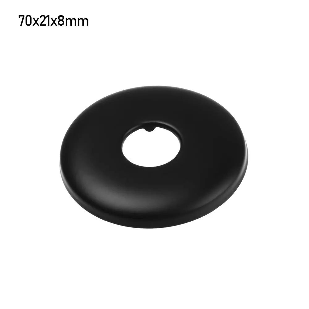 1Pcs Black Shower Faucet Decorative Cover Chrome Finish Stainless Steel Water Pipe Wall Covers Bathroom Accessories