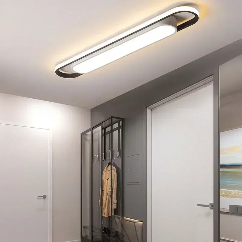 Simple Rectangular LED Ceiling Light for Living Room, Modern Light, Long Strip, Creative Balcony Light, Hot Sale