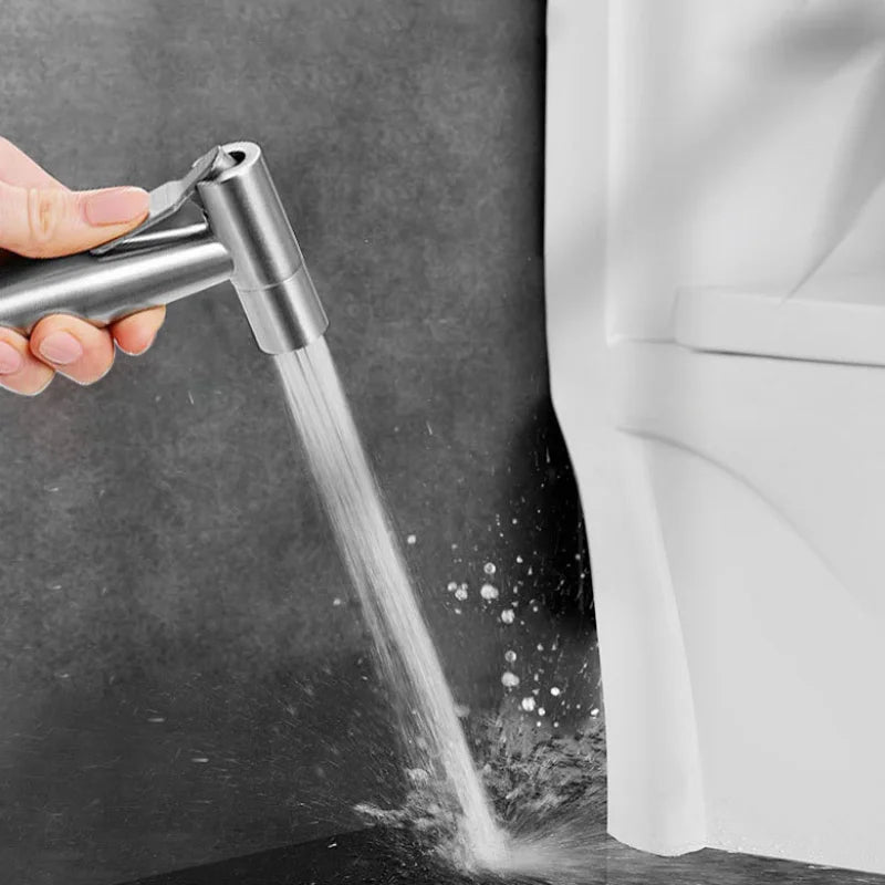 Stainless Steel Handheld Toilet Bidet Sprayer Set Self Cleaning Hand Bidet Faucet Shower Head For Bathroom