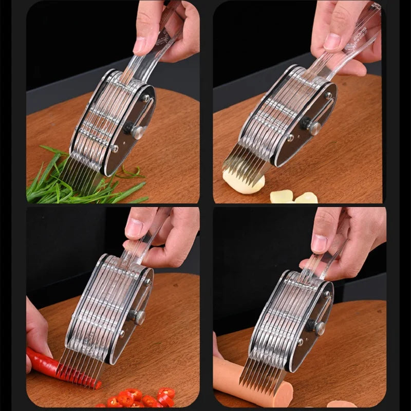 Squid Cutting Knife Scallion Knife Retractable Engraving Tool Stainless Steel Multifunctional Kitchen Gadgets Accessories