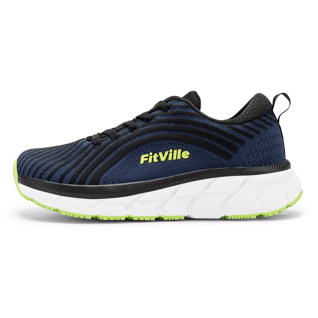 FitVille Wide Toe Box Shoes for Men Cushioned Well Extra Wide Width Shoes Non Slip Wide Lightweight Breathable Running Shoes