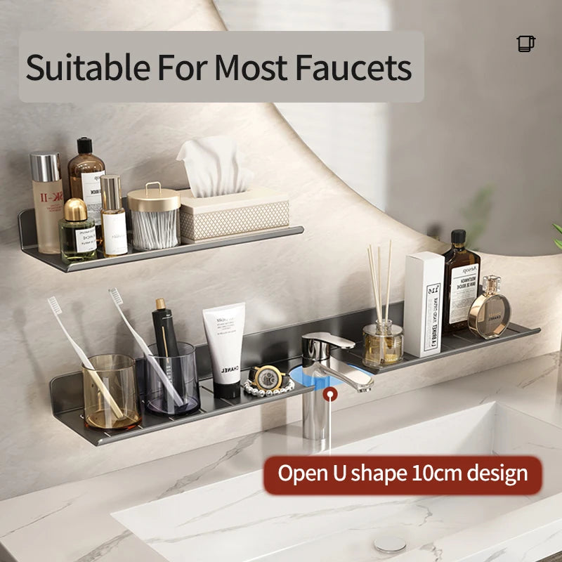 Faucet Storage Tray, Bathroom Storage Rack, Mirror Front Toilet, Washbasin, Washbasin, Bathroom Rack