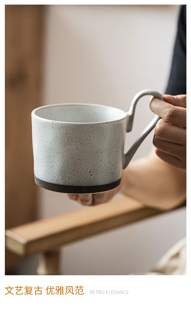 Creative Big Ear Design Ceramic Mug Large Capacity Coffee Cup for Home Use