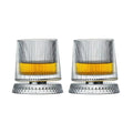 2PCS Whiskey Glasses Rotating Whisky Glass With Glass Base 360 Rotate Degrees Crystal Rum Glass For Cocktail Party Drinking Gift
