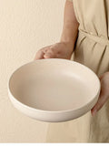 8 inches Porcelain Round Deep Bowl,Kitchen Tableware,Large Soup Salad Bowls,Dinner Plate,Microwave,Dishwasher,Safe,Dinnerware