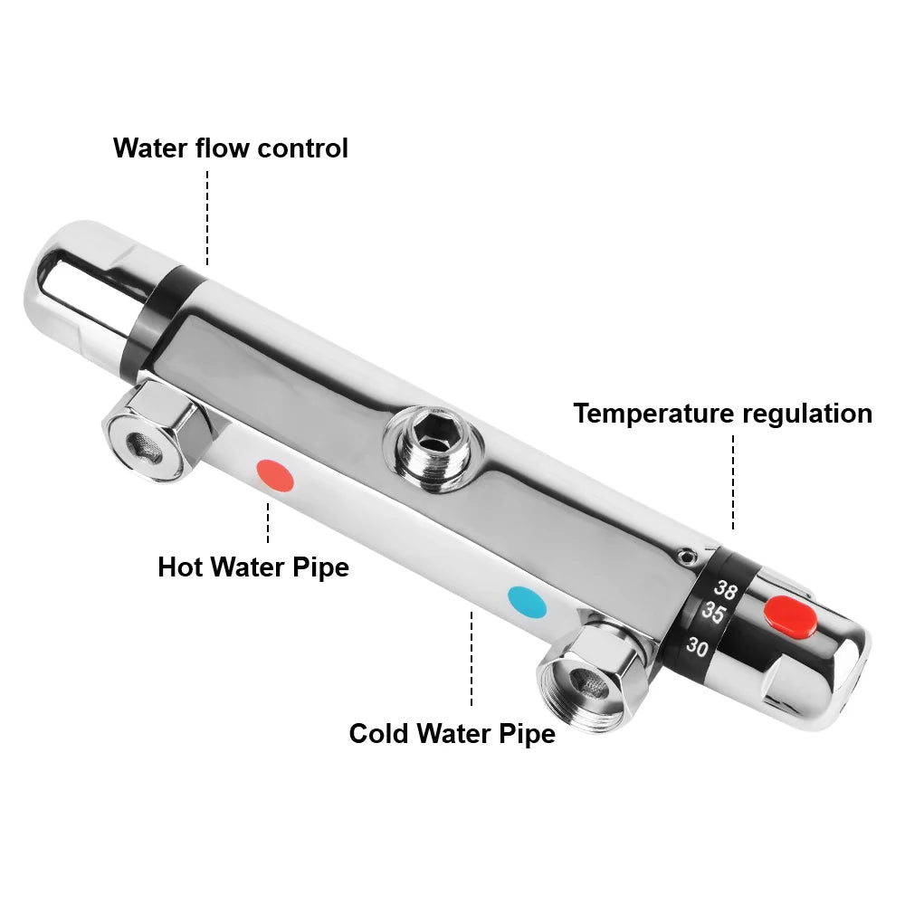 Thermostatic Shower Water Faucet Bathroom Tool Bathroom Mixing Valve Hot And Cold Mixer Thermostatic Tap Bathtub Faucet