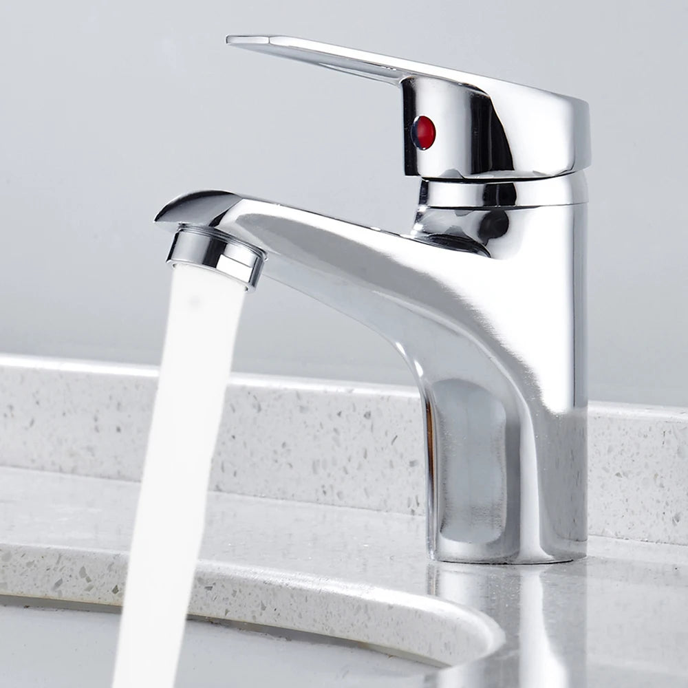 Bathroom Faucets Hot and Cold Mixer Faucets Vanity Bathroom Kitchen Deck Mounted Bathroom Single Lever Sink Faucets Dropshipping