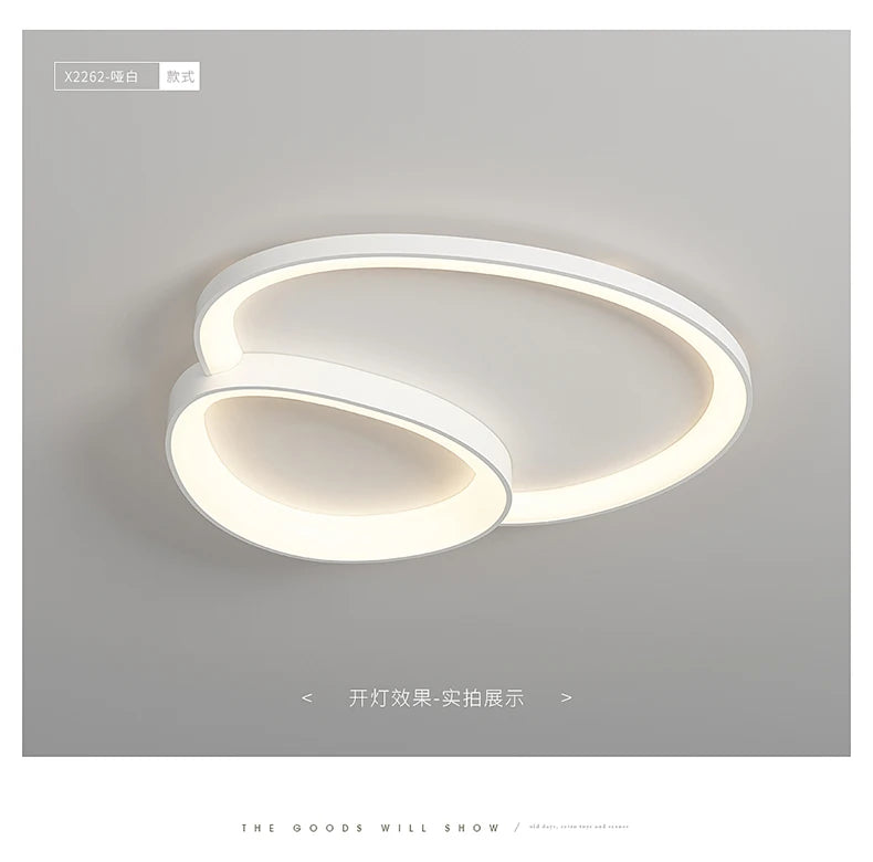 Modern Round LED Ceiling Light with Adjustable Brightness for Living Room Bedroom Dining Room Home Decor Lusters Luminaires