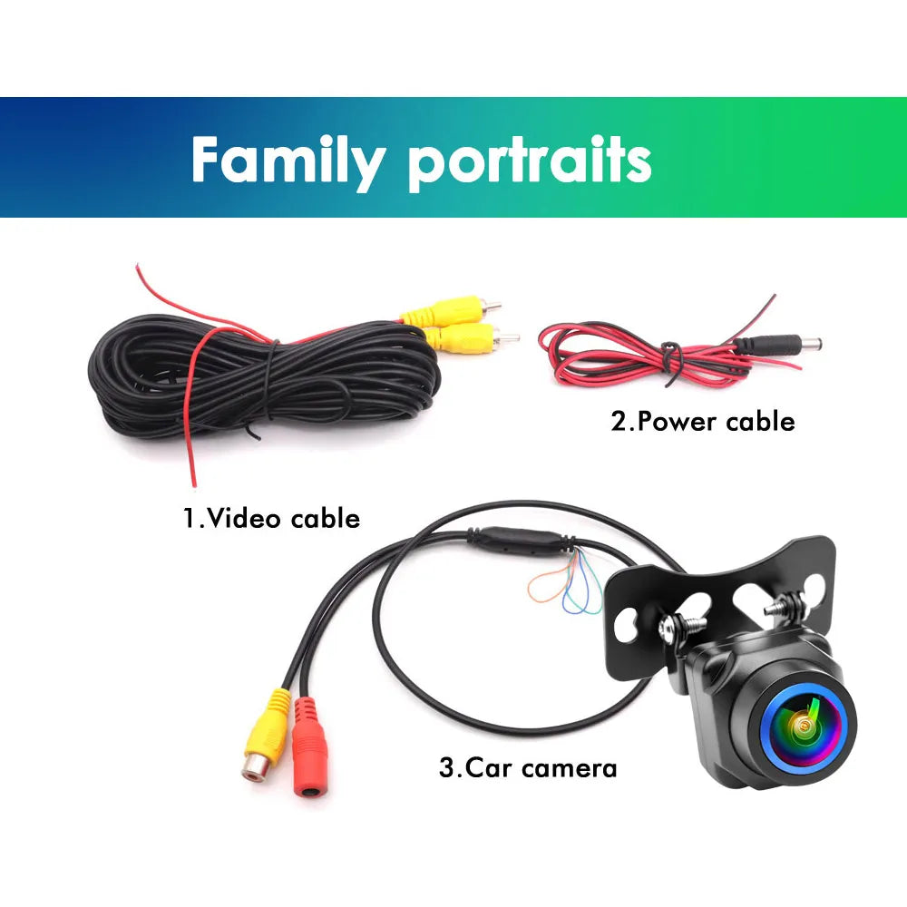 AHD 1080P New 4 line 4K Dynamic Track Reversing Camera 180 Deg Fisheye Blue Lens Full HD Night Vision Vehicle Reversing Camera