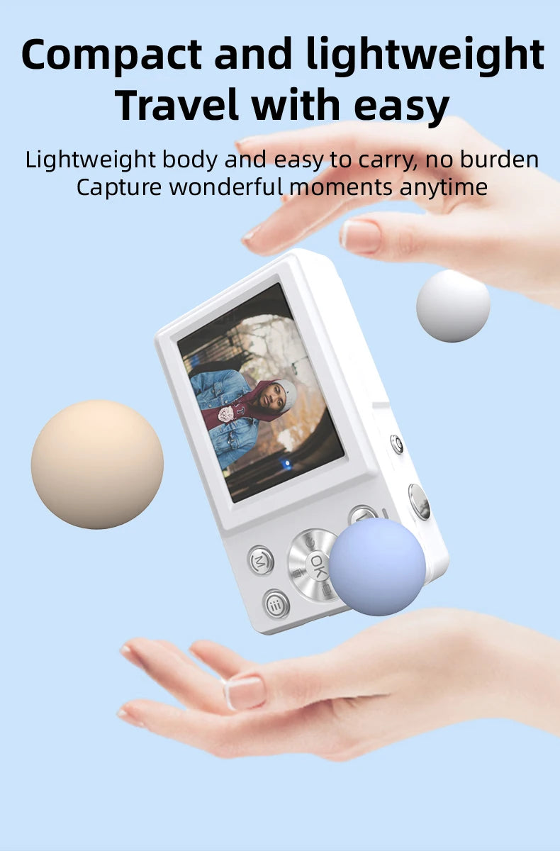 UHD 4K Digital Camera  2.4inch IPS Screen 18X Zoom Video 64MP Photo Compact Optical Camcorder Cameras for YouTube Vlog Photos