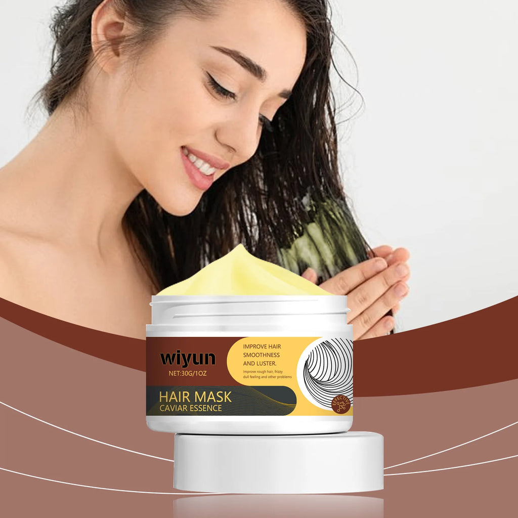 Caviar Hair Mask Repair Damage Frizzy Smooth Hair Organic Keratin Straightening Smoothing Restore Soft Nourish Magical Hair Care