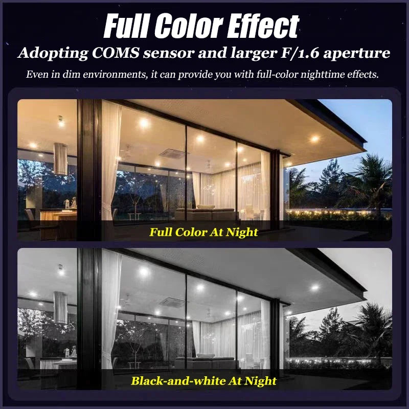 4K Mini Security Camera IP65 Waterproof Full Color Night Vision Motion Detect Surveillance Wifi Monitor with 2 Way Audio 2026