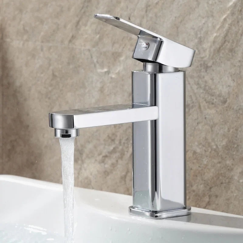 Stainless Steel Basin Faucets Single Hole Bathroom Faucet Single Handle Mixing Tap Toilet Hot and Cold Countertop Mixer Tap