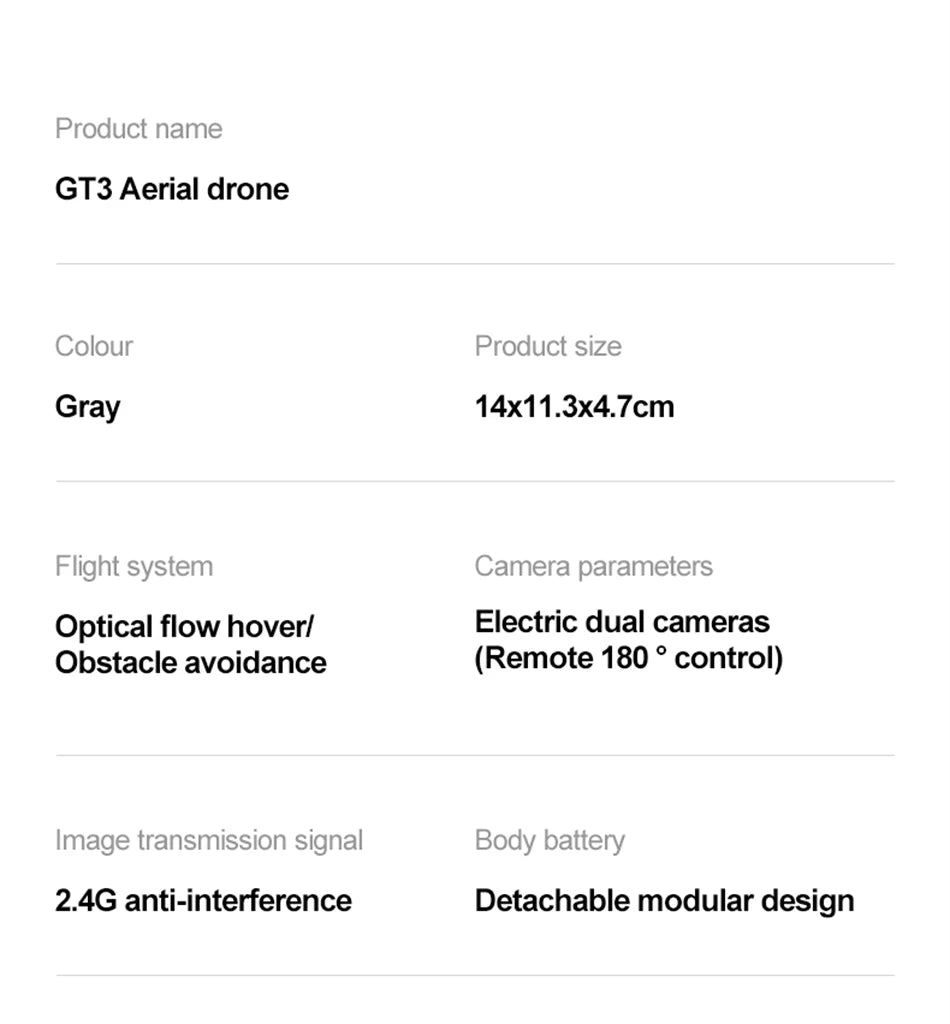 2026 GT3 MAX RC Drone 8K 5G Professional HD Aerial Photography Obstacle Avoidance Remote Control Aircraft Dual Camera Quadcopter