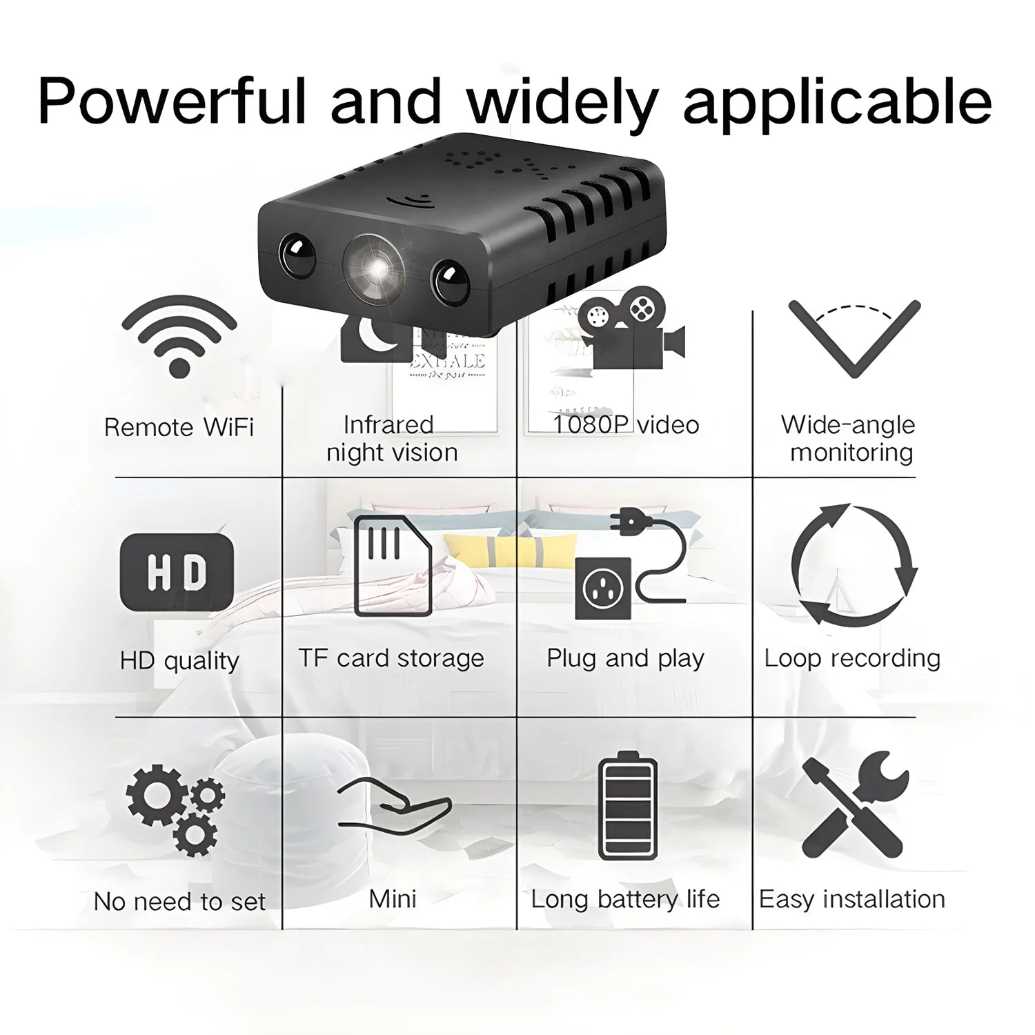 1080P HD Mini Camera XD Wireless Small Camcorders Portable Mini Cam Intelligent Infrared Night Vision Security Camer