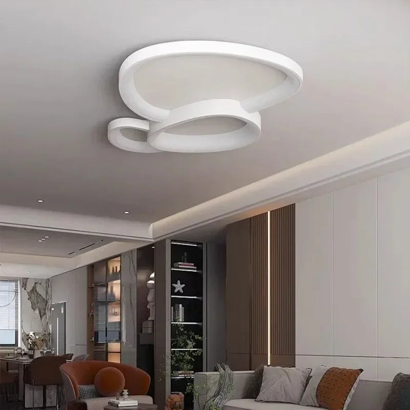Modern Round LED Ceiling Light with Adjustable Brightness for Living Room Bedroom Dining Room Home Decor Lusters Luminaires