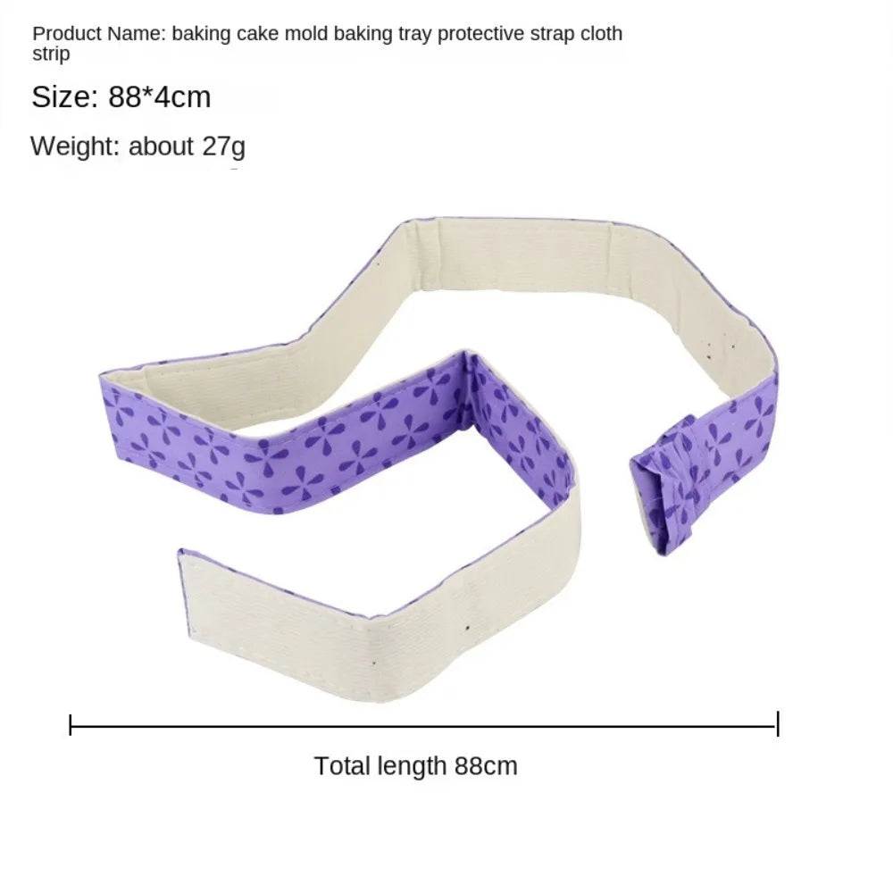 2/4Pcs Creative Cloth Bake Even Strip Anti-deformation Purple Cake Pan Strips Bake Strip Belt Kitchen Gadgets