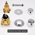 Thermostatic Brass Shower Faucet Valve 2/3/4/5 Way Diverter Mixer Control for Steam Room Shower Column Panel Bathroom Accessoris