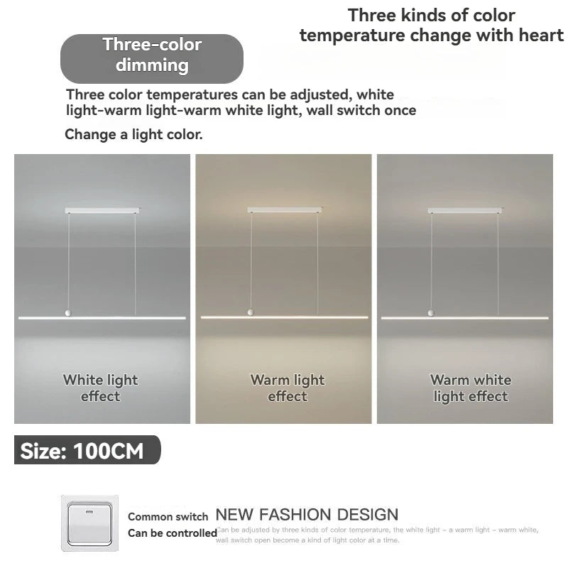 Modern Minimalist Led Pendant Light Minimalist Strip Light Home Decoration Living Room Bedroom Dining Room Light Bar Lighting