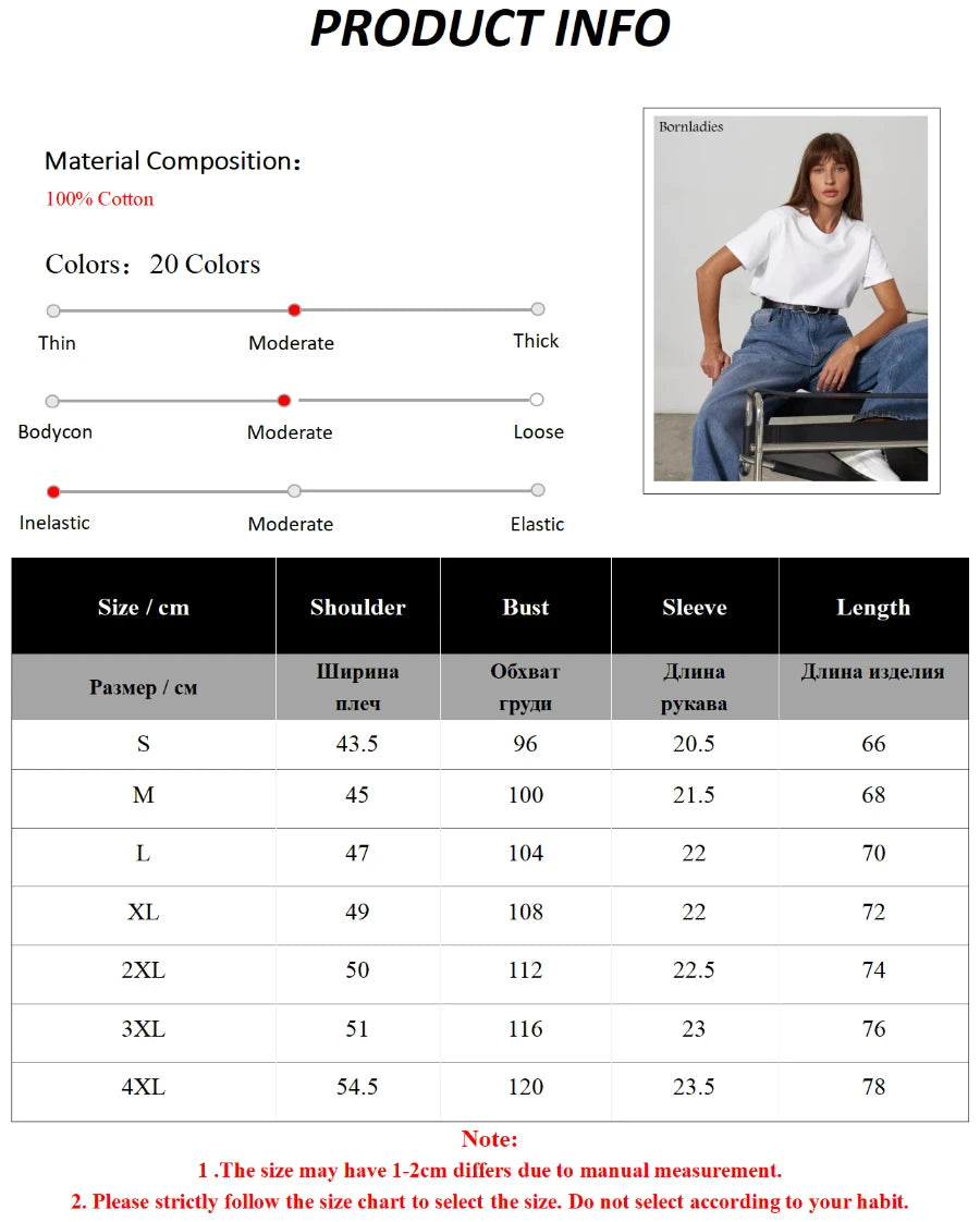 Cross border hot selling cotton T-shirt with round neck and short sleeves for European and American women loose basic top
