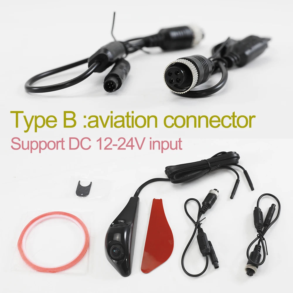 Carsanbo Motor Vehicle Dual Lens Camera Aviation Head Interface HD AHD1080P Camera Only Supports 1080 Monitor Use Car Camera