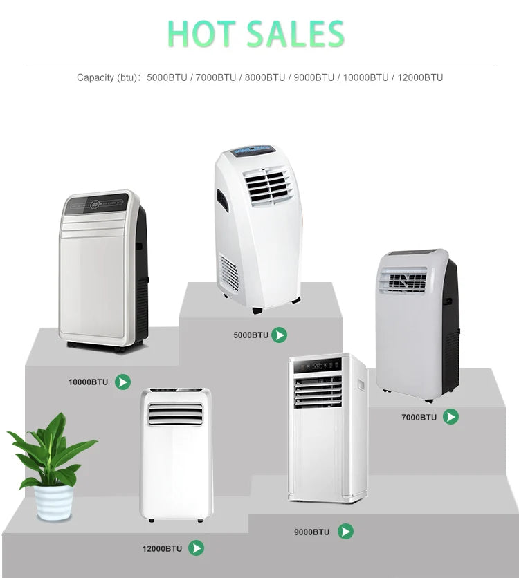 Manufacturer 5000 7000 9000 12000 18000 Btu Cooling Floor Standing Air Conditioners Stand Smart Mobile Portable Air Conditioner