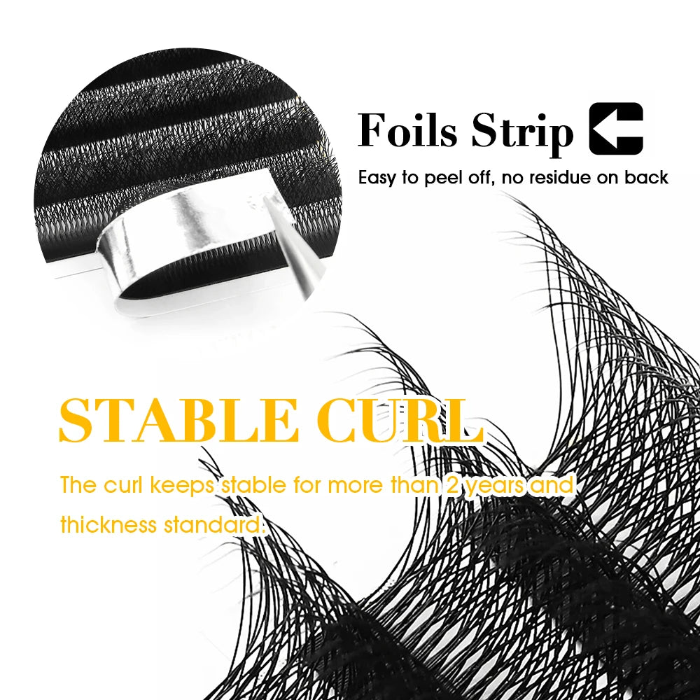 MASSCAKU 3D 6D 8D W Shape Lashes Global Wholesale Eyelash Clusters Easy Fan Volume Wispy Fake Lash Premium Dense Cilia Supplier