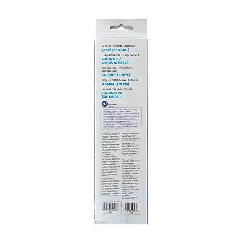 1Pcs 300GAL 1.9LPM 30-125PSI Ice Water Refrigerator Filter Element Water Filter For Use in System DA97-08006A-E HAF-CIN/EXP