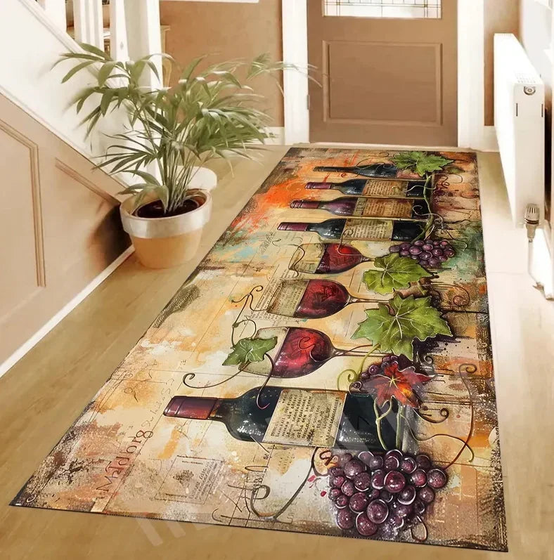 Coffee Time Kitchen Rug Brown Modern Runner Non Slip Kitchen Rug Kitchen Rug Kitchen Runner Rug Coffee Pattern Rug Brown Rugs