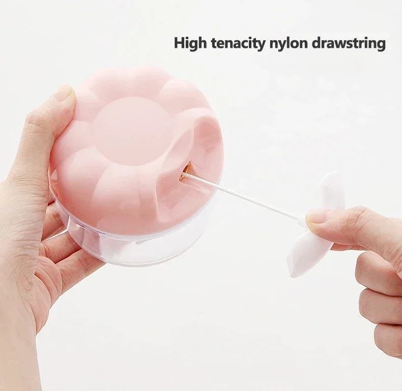 Manual Garlic Mincer Stainless Steel Blade and Hand Drawstring Food Vegetable Cutting Machine Meat Grinder Kitchen Gadgets