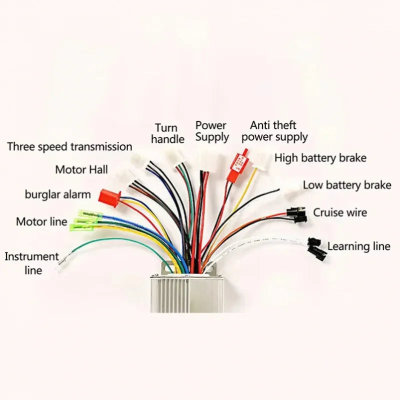 Electric Bicycle Accessories 36V/48V Electric Bike 350W Brushless DC Motor Controller For Scooter