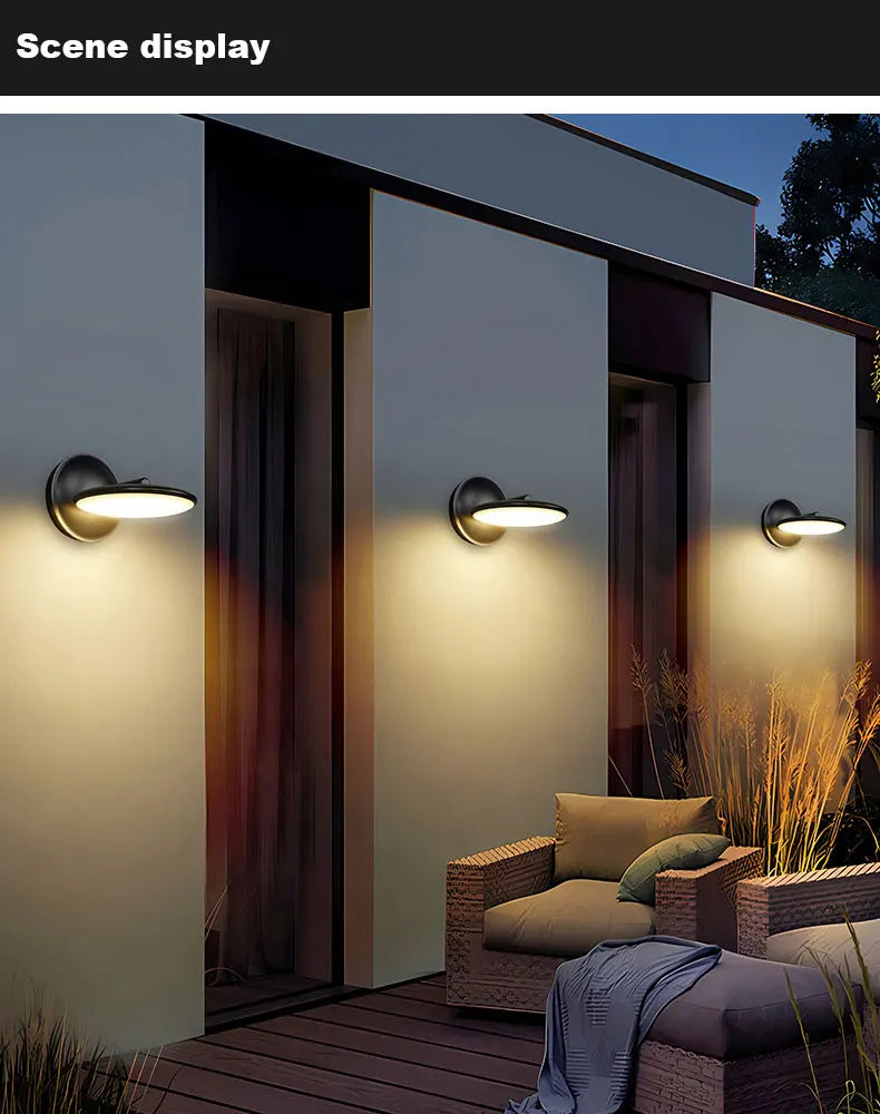Modern Minimalist Led Waterproof Outdoor Rotatable Wall Light, Bedside, Living Room, Corridor, Aisle Wall Light