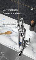 Electric Water Heater Faucet Instant Hot Water Faucet Heating Stainless Steel Kitchen Faucets Hot Cold Two Function Water Taps