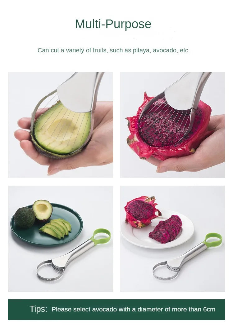 Avocado Knife Gadget Stainless Steel Cutter Kitchen Gadgets Fruit Cutting Artifact All for Kitchen and Home Dragon Fruit Slices