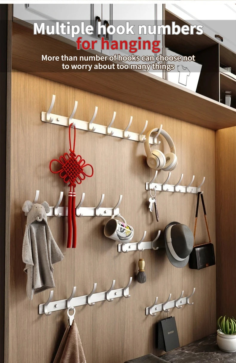 No Drill Door Behind Hook Storage Wall Hanging Clothes Hanger Coat Hook Punch-Free Hanger Bedroom Organizer Storage Kitchen Acce