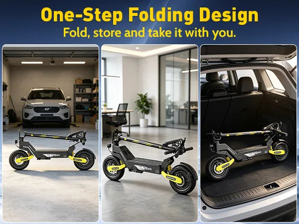 EOEOTWO 1200W Off Road Electric Scooter for Adults 48V Long Range E-Scooter 30MPH Fast Speed 11" Tubeless Tire Foldable Kick Scooter