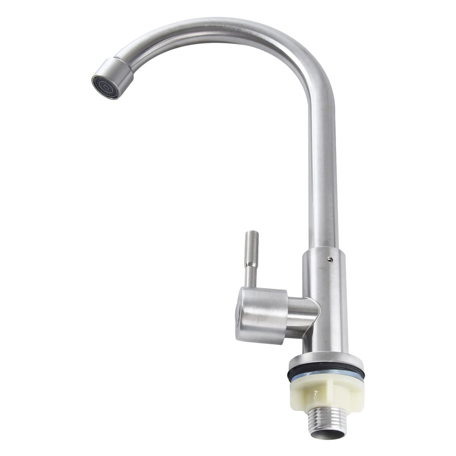 Kitchen Faucet Stainless Steel -=-Water Tap Single Cold Free Rotation Deck Mounted =-Single Lever Bathroom Kitchen Sink Faucet