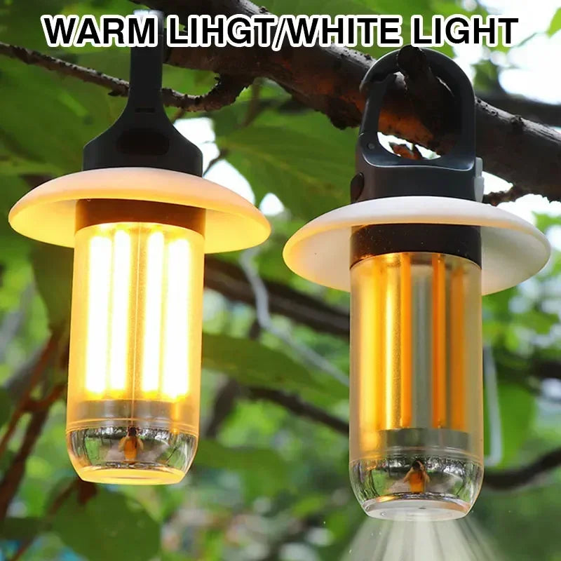 Camping Light Lightweight Handheld Torch  5 Lighting Modes Rechargeable Tent Lamp for Patio Climbing 8 Light Filaments