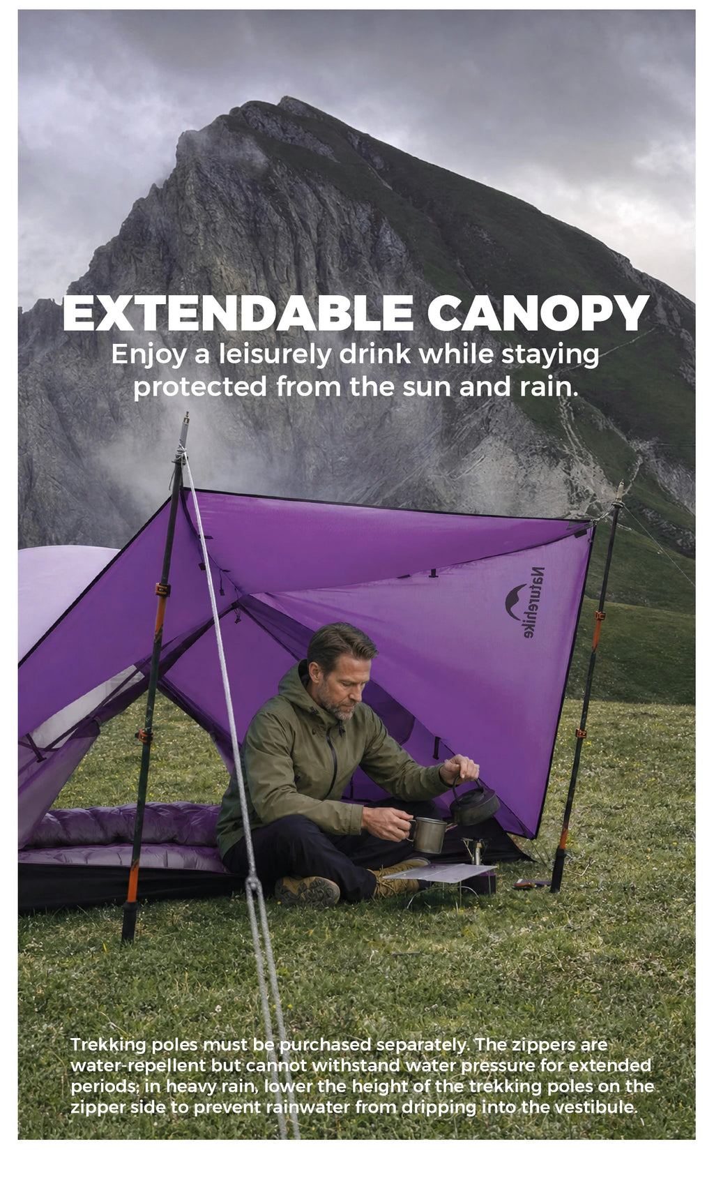 Naturehike Tent Mongar BASE/PRO/UL 1 2 3 Person Tent Ultralight Outdoor Camping Tent Waterproof Hiking Backpacking Tent Awning
