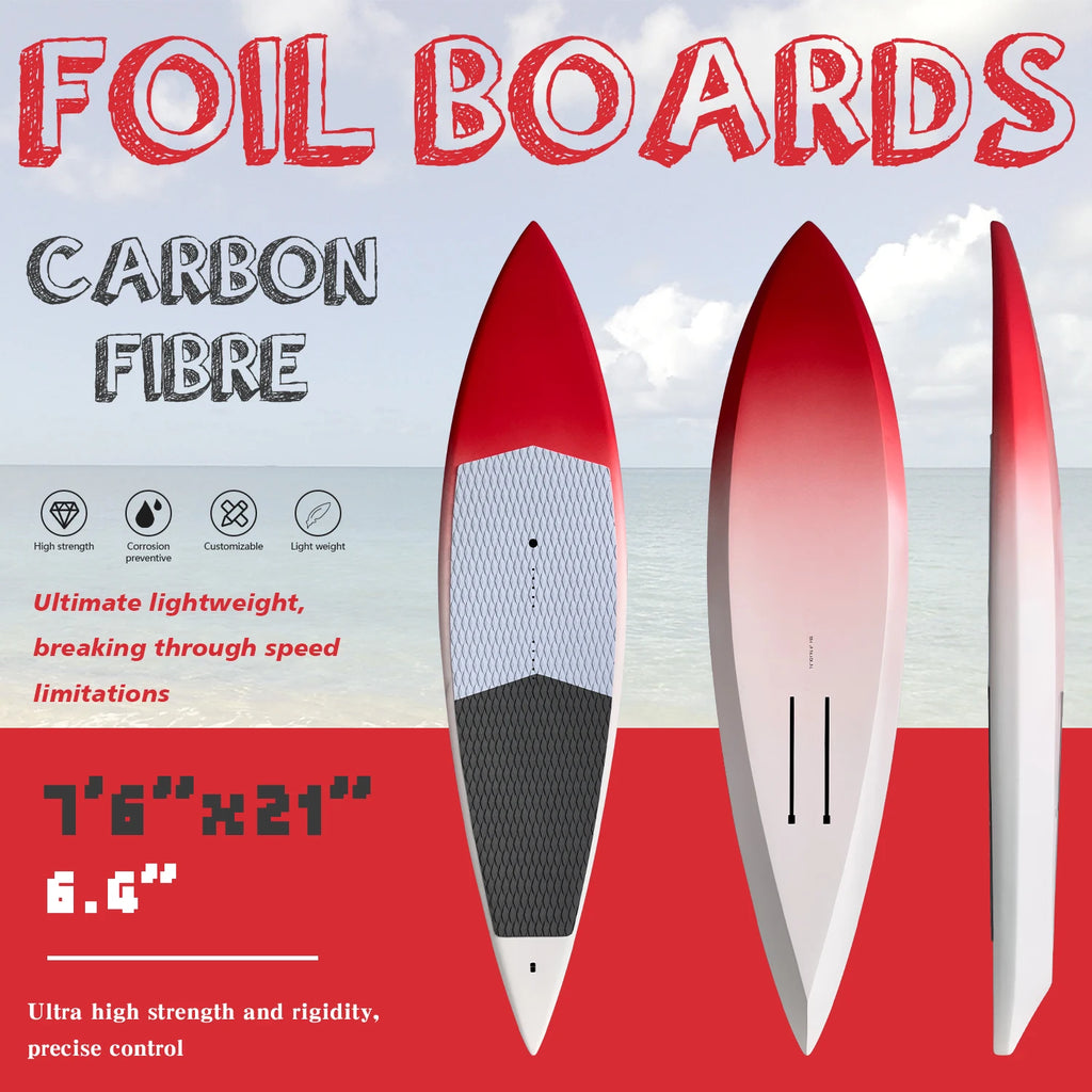 Full Carbon Hydrofoil SUP Board, Lightweight Efoil Surfboard, New Design for Ocean Waters, Downwind Wing Foil, with Travel Bag