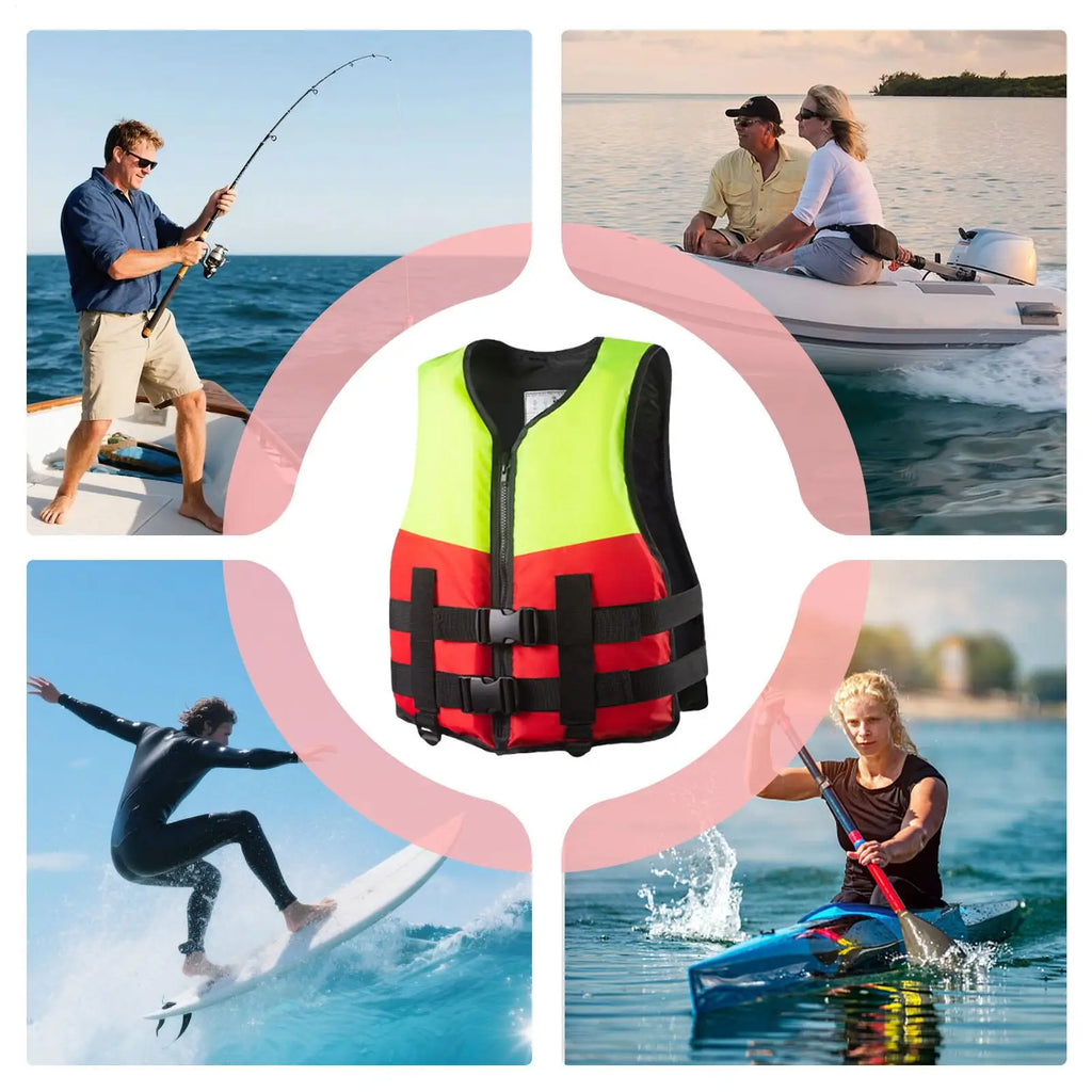Swim Vests Quick-Dry Buoyancy Aid With Zipper Swim Trainer Vest For Boating Fishing Surfing Kayak Rowing Water Sports River Lake