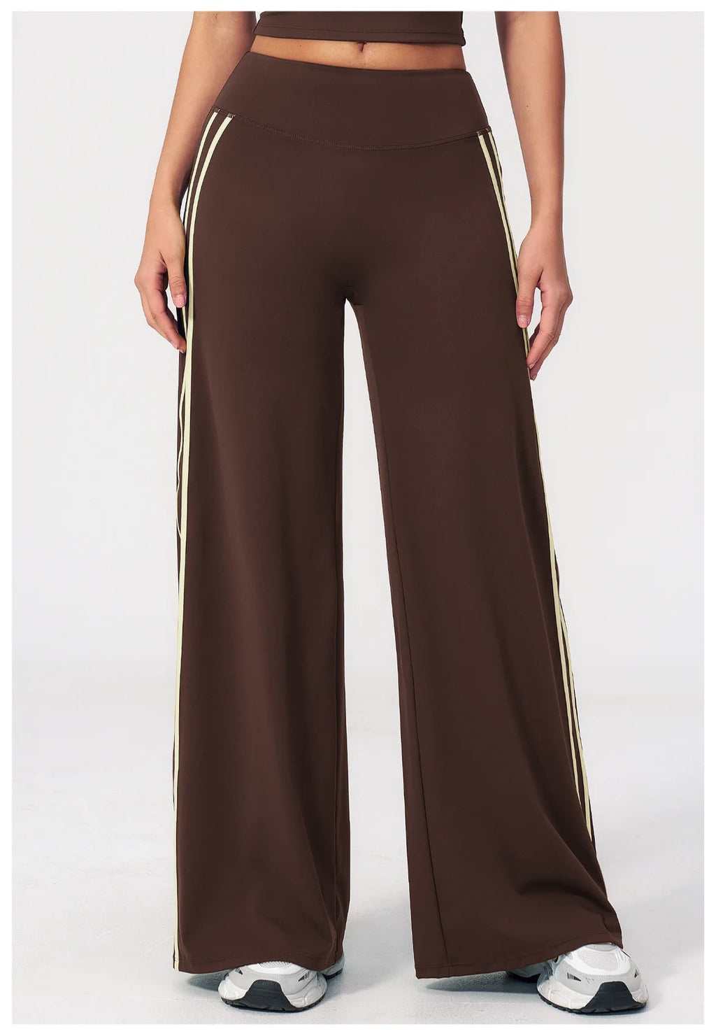 Yoga Pants High Waist Wide Leg Trousers Women Tummy Control Flared Pants Straight Workout Trousers Casual Fitness Bell-bottoms