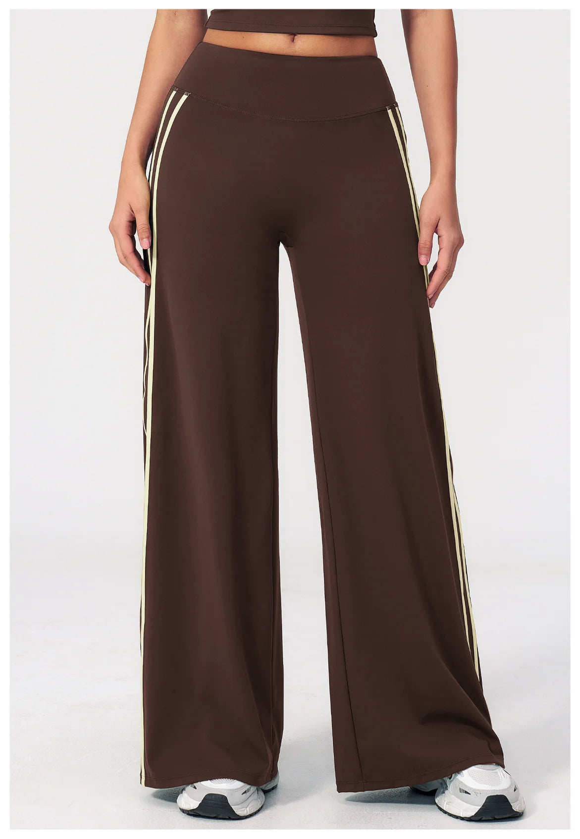 Yoga Pants High Waist Wide Leg Trousers Women Tummy Control Flared Pants Straight Workout Trousers Casual Fitness Bell-bottoms