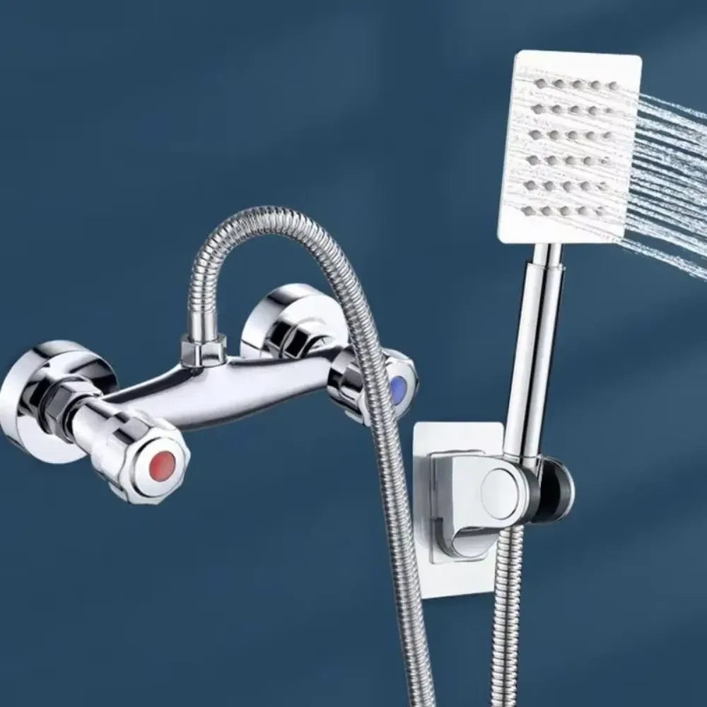 Modern Metal Out Water Inlet Valve Double Control Hot and Cold Double Shower Faucet Valve Wall Mounted Diverter Valve