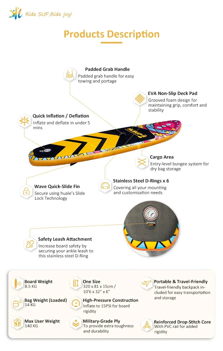Newly Upgraded Water Sports Equipment Inflatable Stand Up Paddle Board Inflatable Sup Board
