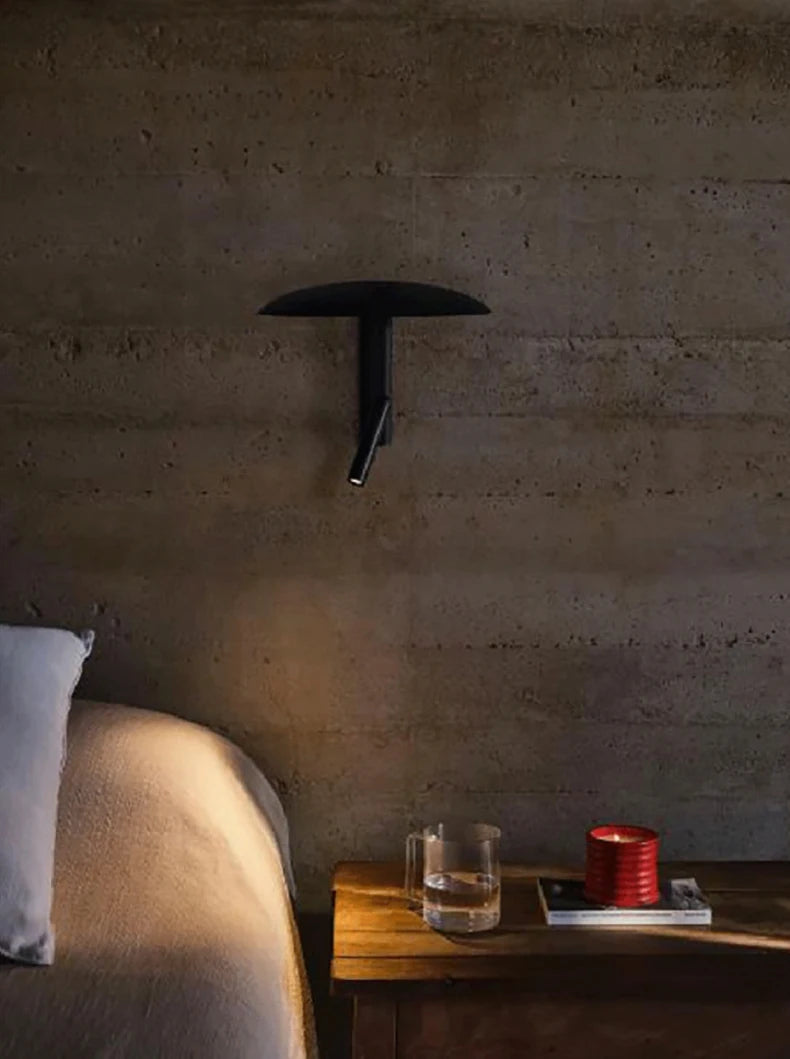 New Style Black Orange Beige Metal Wall Light With Switch 3000K Mushroom Bedroom Dining Room Shop LED Rotatable Dropshipping