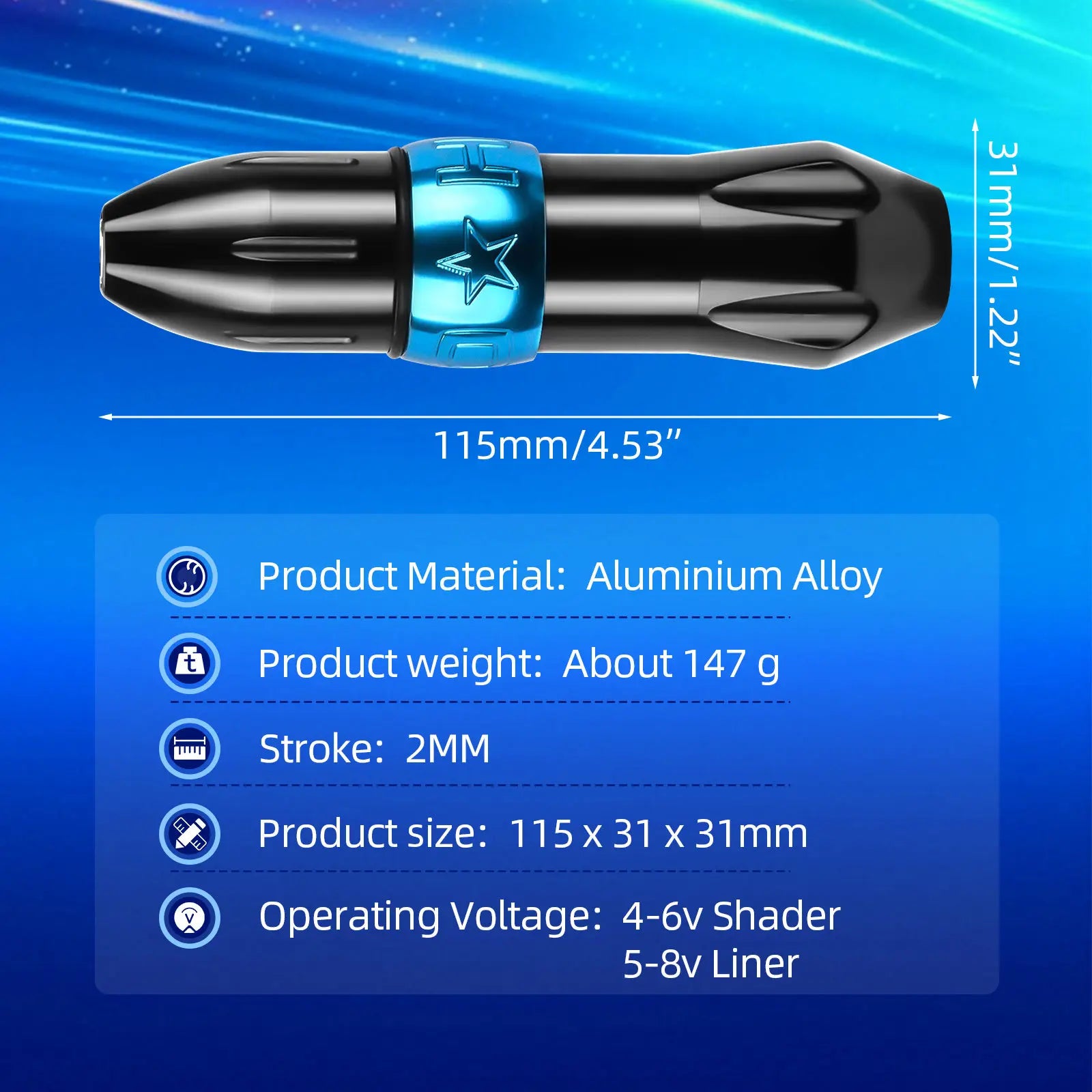 Rocket Motor Tattoo Pen Rotary Tattoo Machine Tattoo Cartridges Needles Gun Equipment For Semi Permanent Microblading Makeup