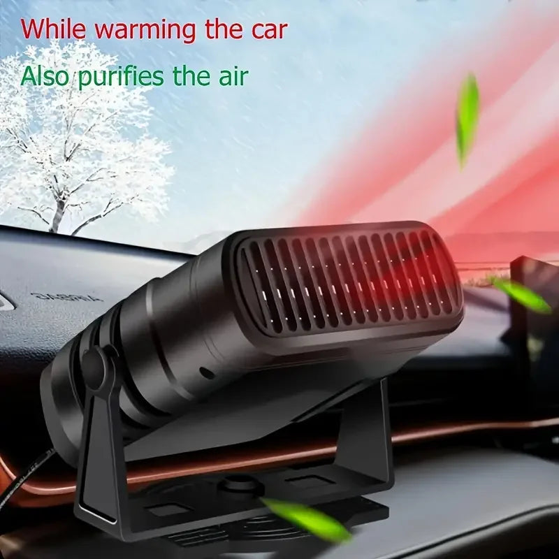 Car Heater Air Fan 12V Portable Demister Defroster Heating Fan Dryer Windshield Defogging Accessroies