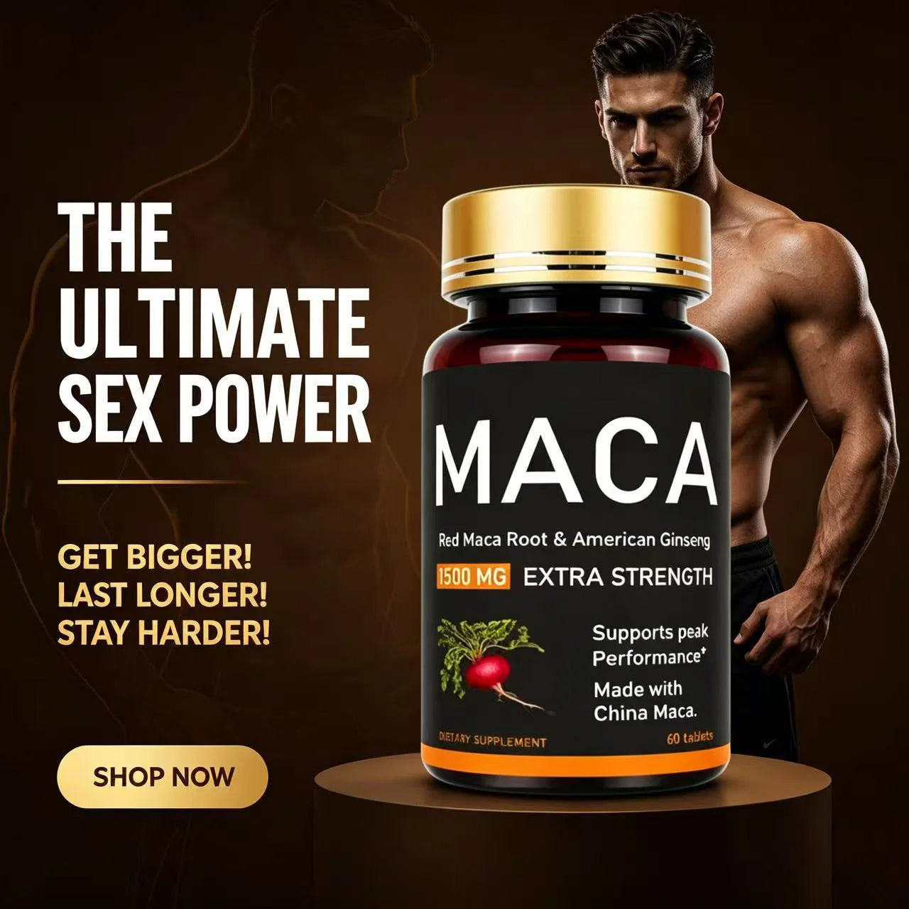 Original Ashwagandha, Shilajit & Maca Tablets, Male Supplement, Immunity Capsules for Men
